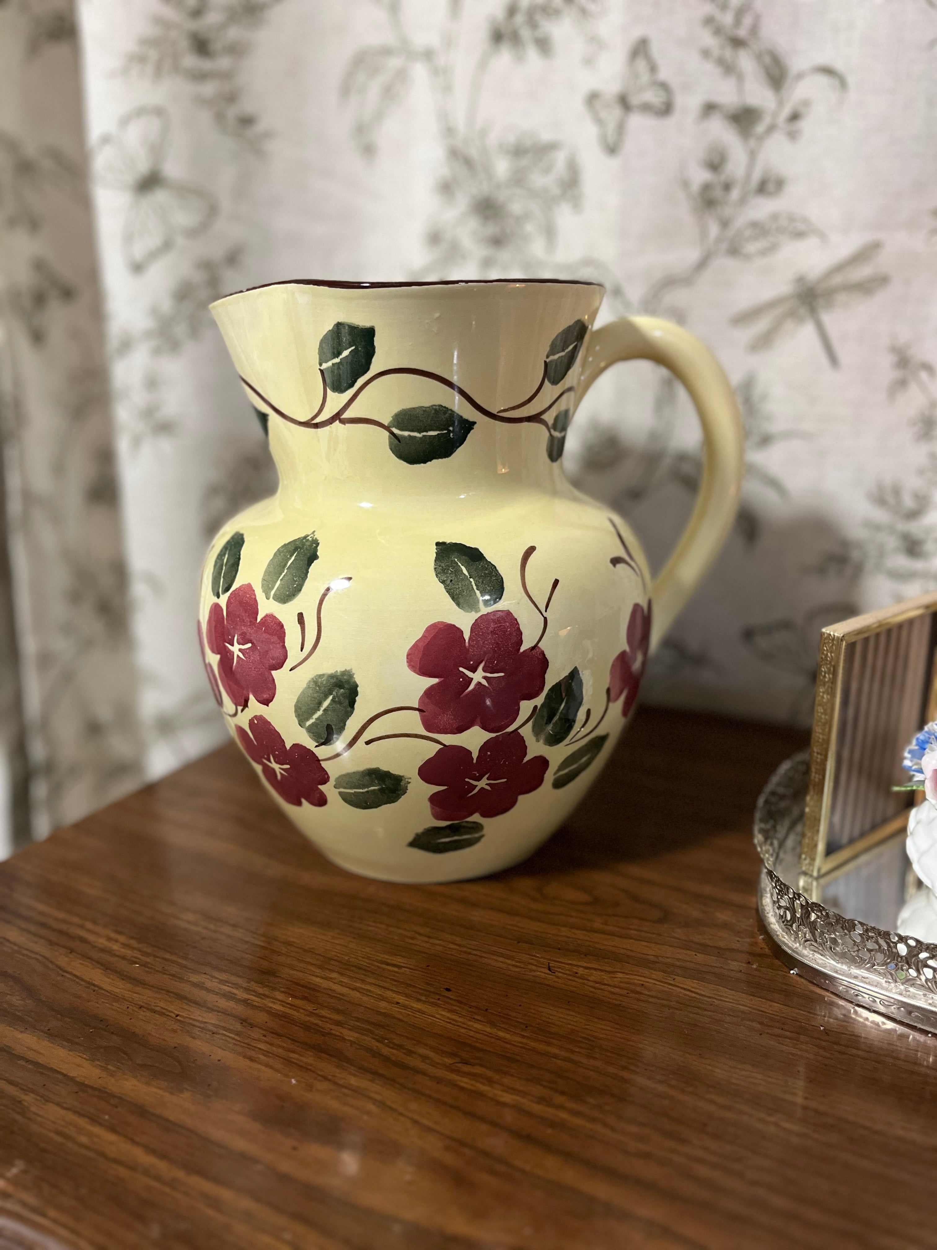 Sole di Toscana hand-painted ceramic pitcher
