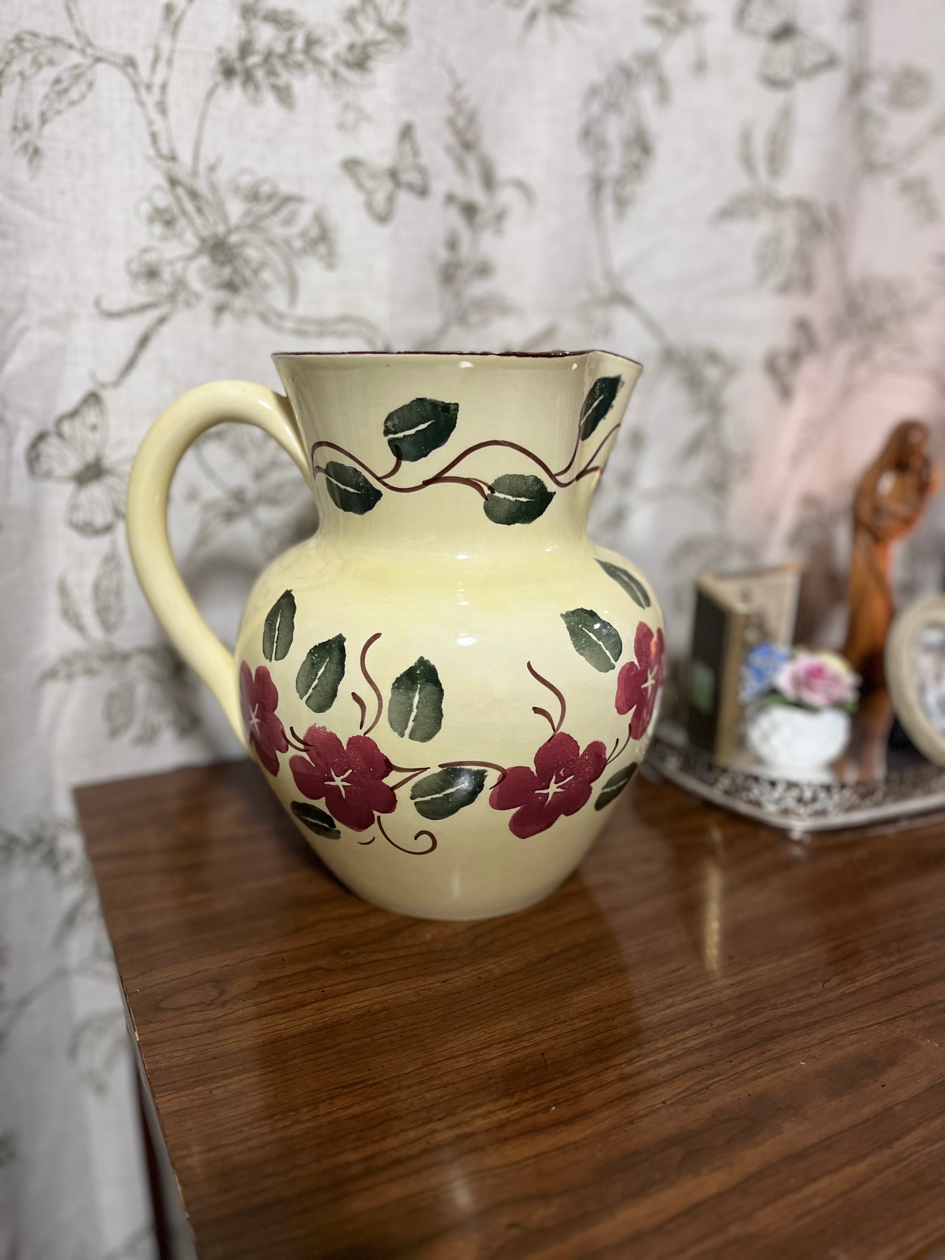 Sole di Toscana hand-painted ceramic pitcher