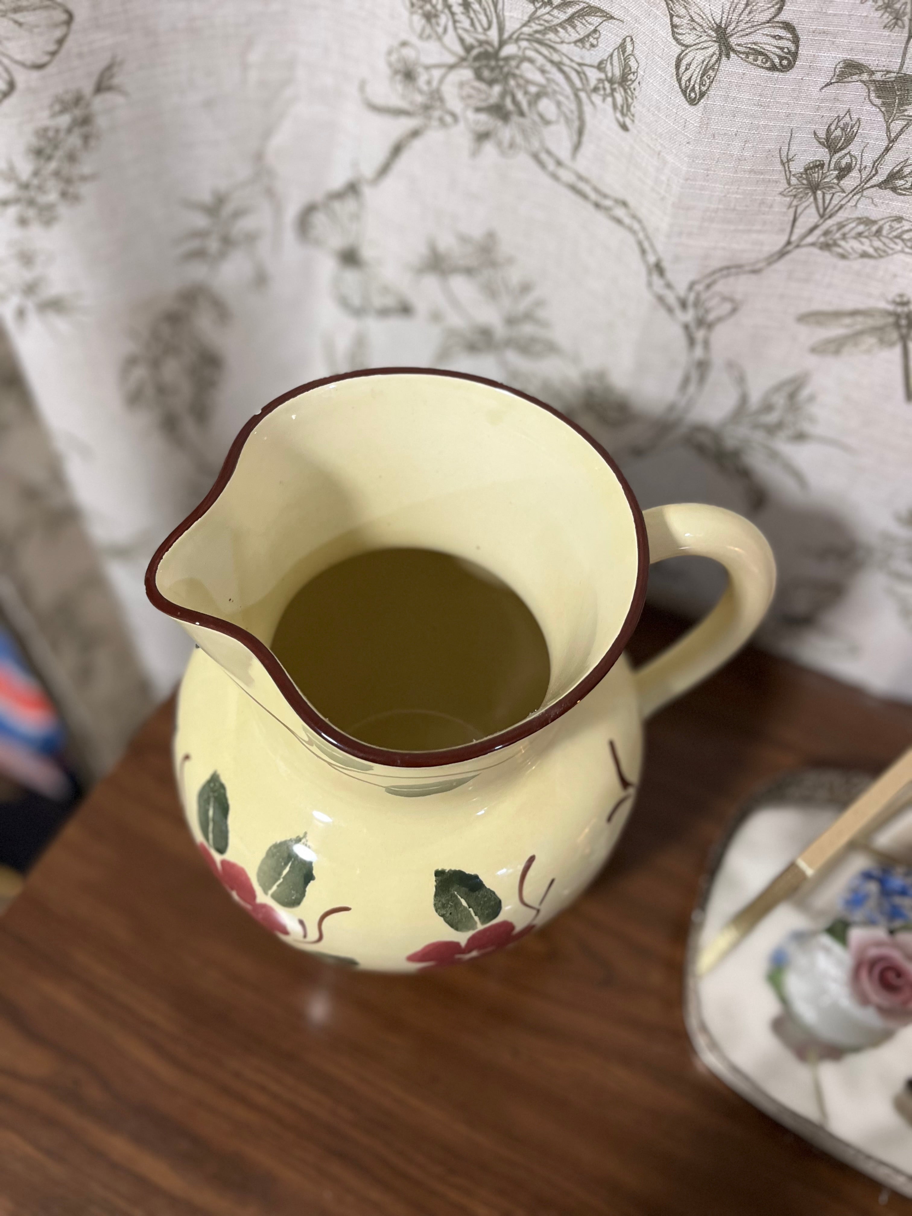 Sole di Toscana hand-painted ceramic pitcher